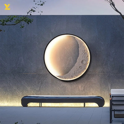 Applique Solaire Murale Lune d'Extérieur Décorative