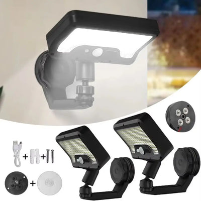 Applique Murale Solaire Pliable 92 LED Détecteur de Mouvement