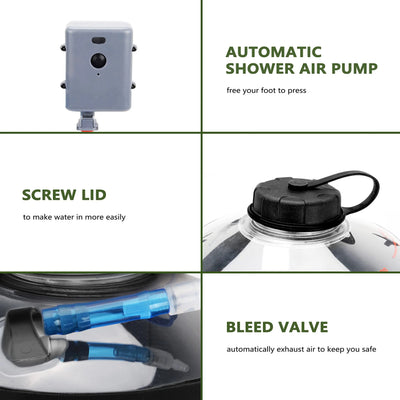 Douche Solaire Pressurisée TEAMAZE 12 L à Pompe