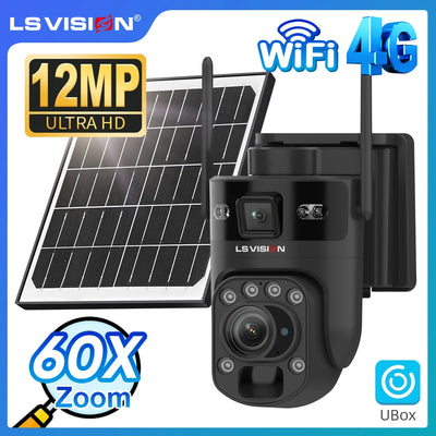 Caméra Solaire 4G Zoom 60X PTZ Extérieure