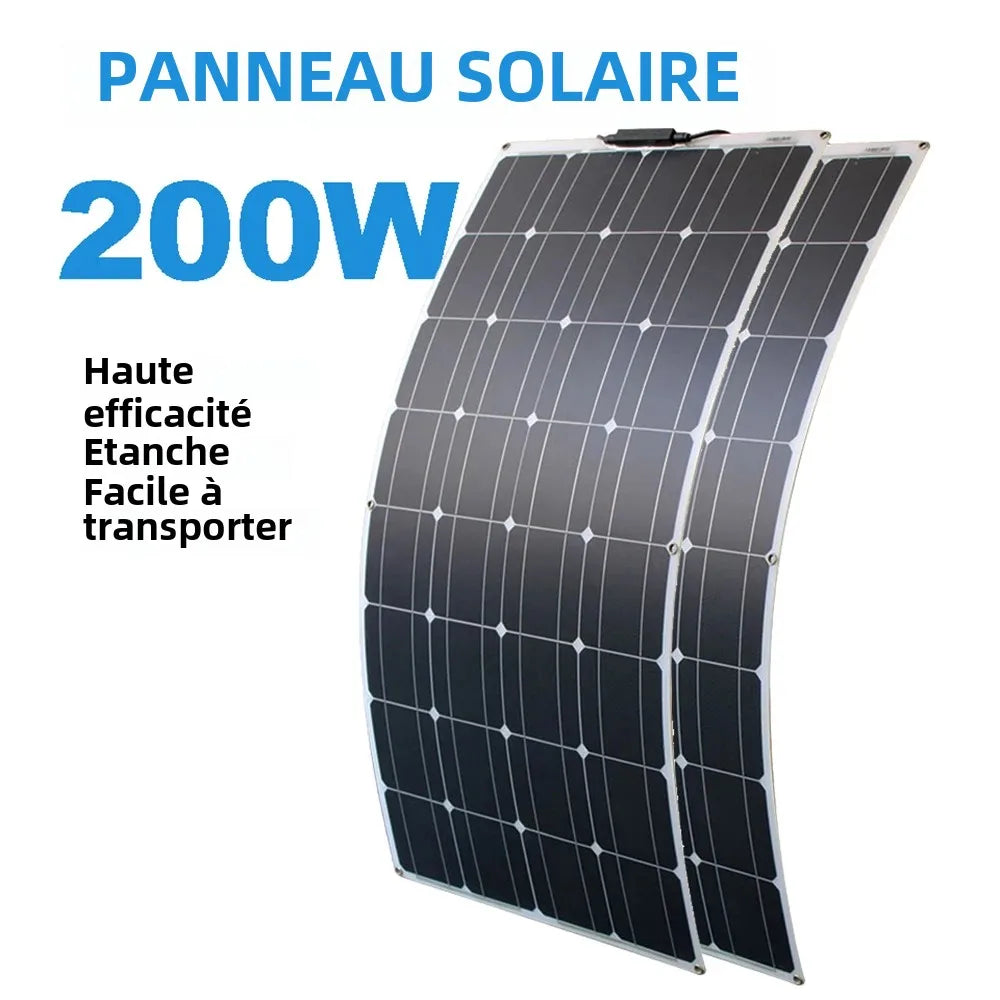 Panneau Solaire Flexible 100W à 600W Camping