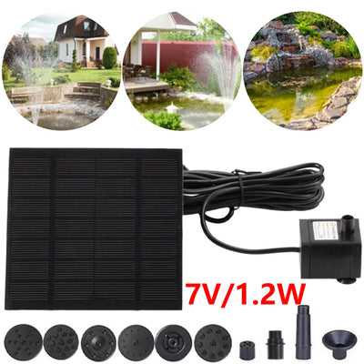 Pompe Solaire Submersible avec 6 Buses pour Jardin