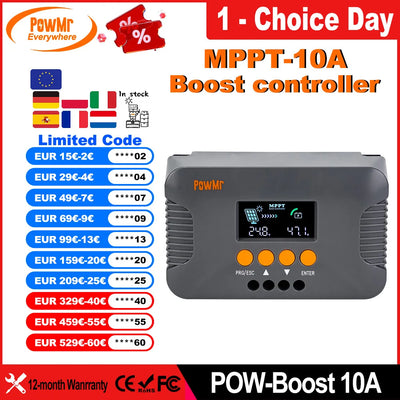 Régulateur de Charge Solaire MPPT 10A Boost