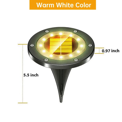 Spot Solaire à Planter 12 LED Blanc Chaud RGB Étanche Halloween