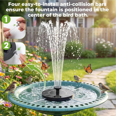 Fontaine Solaire Flottante 13 à 18 cm pour Cascade de Bassin