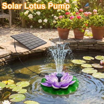 Fontaine Solaire Flottante Lotus 1,5W avec 6 Buses