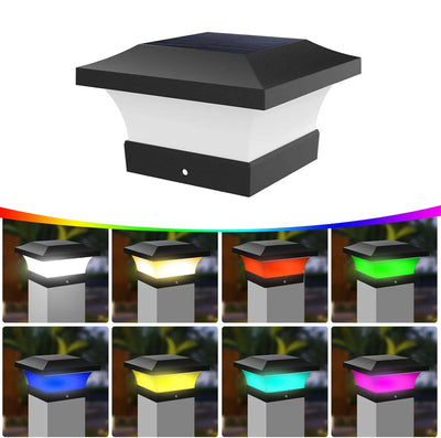 Lampe Solaire Pilier Portail LED Capuchon Poteau IP65