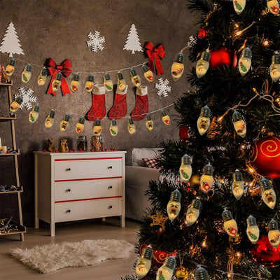 Guirlande Solaire Sapin de Noël 5 m 20 Ampoules Étanche