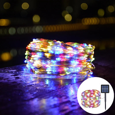 Guirlande Solaire 400 LED 8 Modes Étanche Extérieur