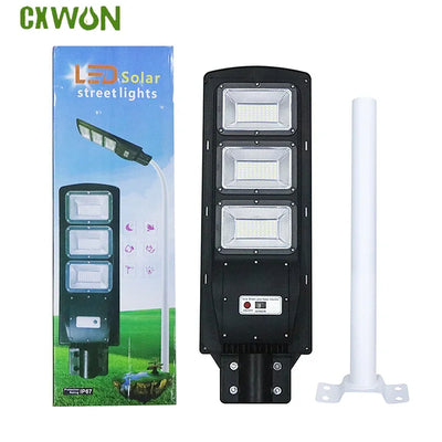 Lampadaire Solaire Extérieur avec Détecteur Radar et Mât IP67