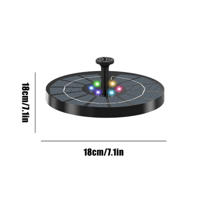 Fontaine Solaire Flottante Lumineuse pour Bain d'Oiseaux