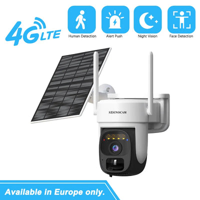 Caméra Solaire 4G PTZ Double Objectif Extérieure