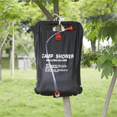 Sac de Douche Solaire 20 L Compact avec Tuyau