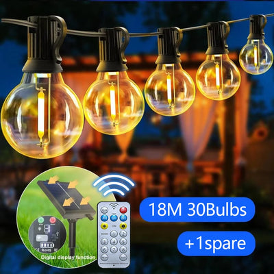 Guirlande Solaire Extérieur G40 avec Télécommande Globe IP65