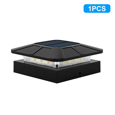 Lampe Solaire Poteau Clôture 4x4 Chapeau LED 2 Couleurs