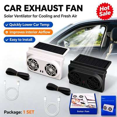 Ventilateur Solaire Portable d'Échappement pour Voiture