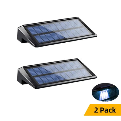 Lot de 2 Appliques Solaires de Clôture 4 LED