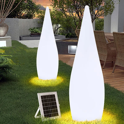 Lampe solaire goutte d'eau blanc froid pour jardin
