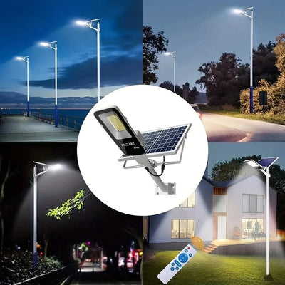 Réverbère Solaire 357 LED 6500K Détecteur Mouvement IP65
