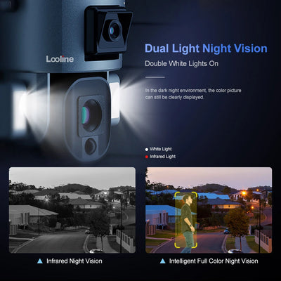 Caméra Surveillance Solaire PTZ 8MP 4G Wifi Étanche 4K Suivi