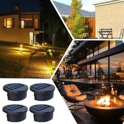 Lampe Solaire Étanche Lot de 4 pour Terrasse et Jardin
