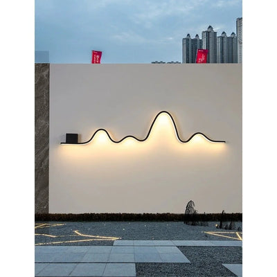 Applique Solaire Murale Extérieure Longue Bande Montagne