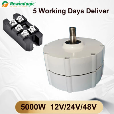 Générateur PMG Éolien 5000W 12V 24V 48V Alternateur