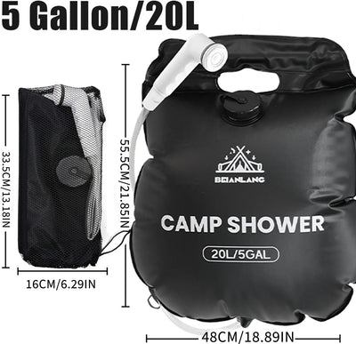 Sac de Douche Solaire 20L avec Tuyau
