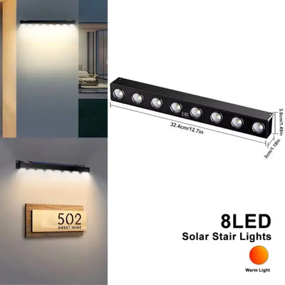 Applique Murale Solaire Extérieur Sans Fil 4 ou 8 LED