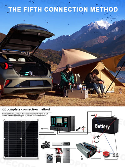 Kit Solaire Complet 30000W Onduleur Double Panneau
