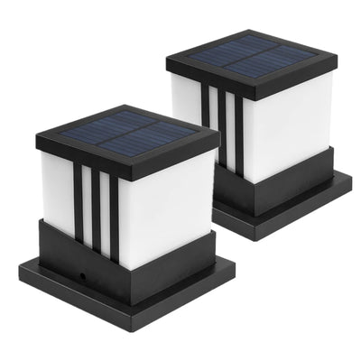 Lampe Solaire Pilier Clôture LED Étanche IP65 Jardin Portail