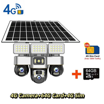 Caméra Solaire 4G PTZ Extérieure Zoom 10X