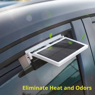 Ventilateur Solaire de Voiture avec Écran Sans Batterie