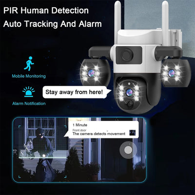Caméra de Surveillance Solaire Rotative Extérieure 4G 15MP