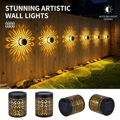 Lampe Murale Solaire Projecteur Étanche Jardin Terrasse Allée