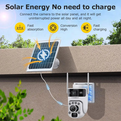Caméra de Surveillance Solaire INQMEGA 4G 12MP Zoom Optique 60X