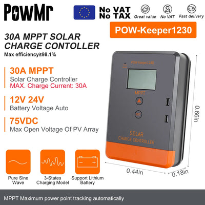 Régulateur de Charge Solaire MPPT PWM - vue 6