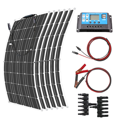 Panneau Solaire Flexible 12V Monocristallin Étanche Bateau