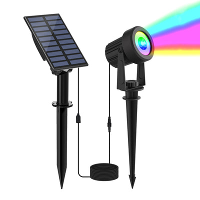 Projecteur Solaire RGB LED Étanche IP65 Jardin Noël Halloween
