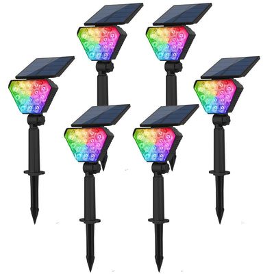 Projecteur Solaire RGB Arbre Couleur Changeante Jardin