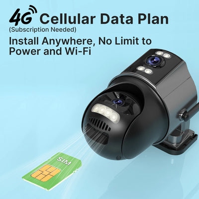 Caméra Solaire 4G Extérieure Suivi Automatique - vue 3