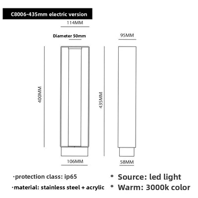 Lampe Solaire de Pelouse Étanche pour Jardin