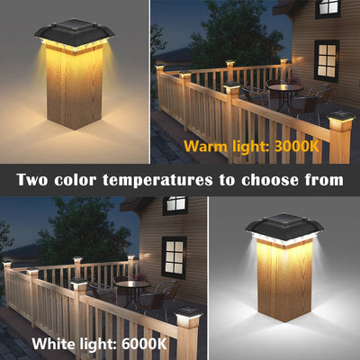 Lampe Solaire Pilier de Portail Bouchon Poteau Étanche Jardin