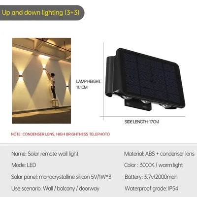 Applique Murale Solaire LED Étanche Extérieure