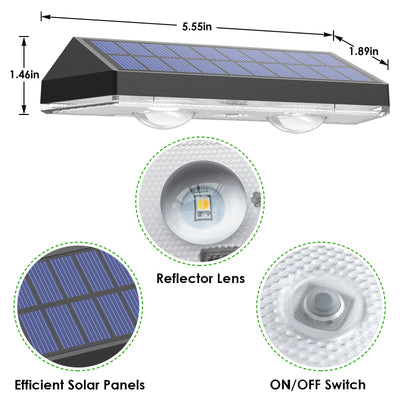 Lampe Solaire Clôture RVB Étanche IP65 Escalier Balcon