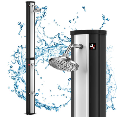 Douche Solaire Extérieure 40L avec Rince-Pieds, 216 cm