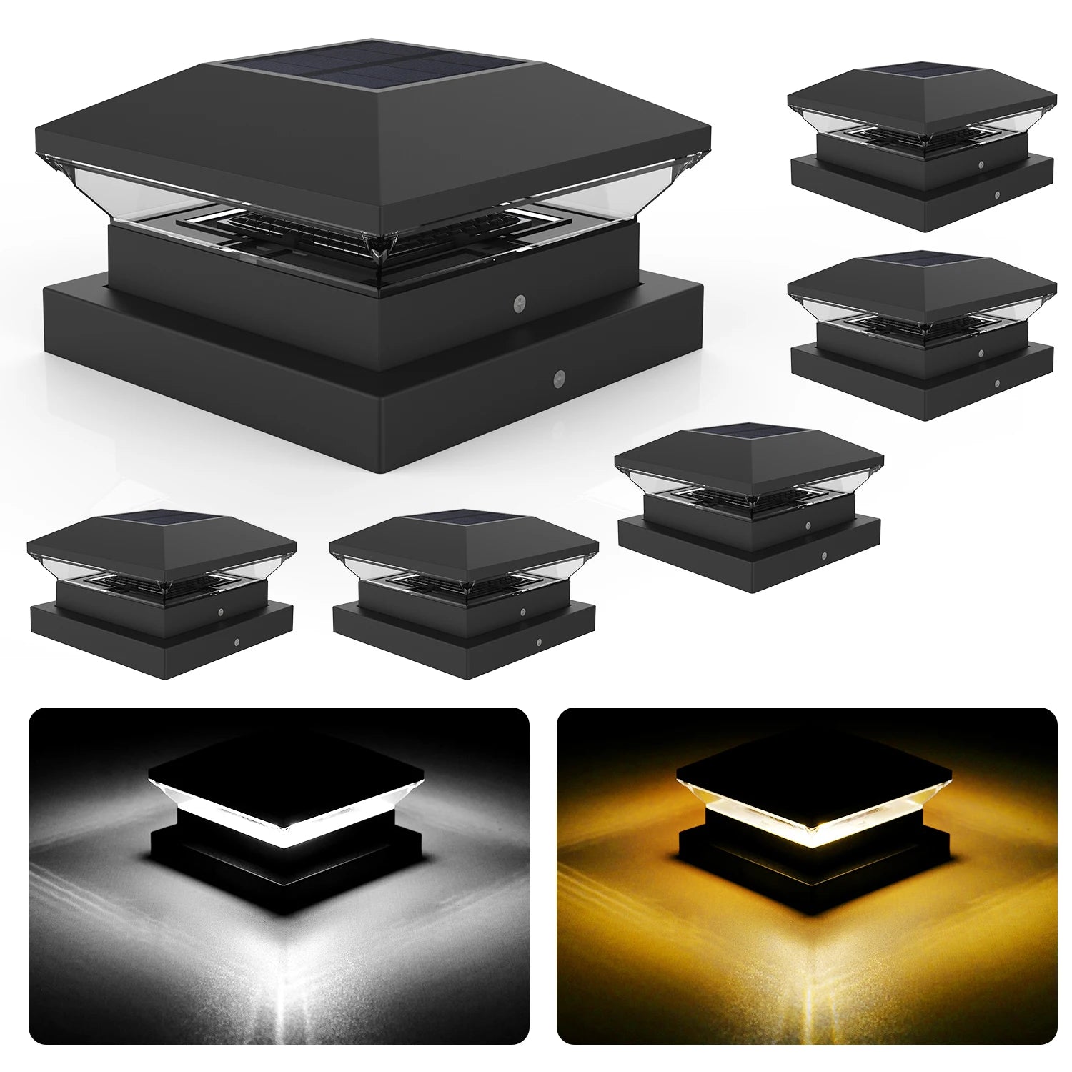 Lampe solaire LED de pilier pour portail de villa