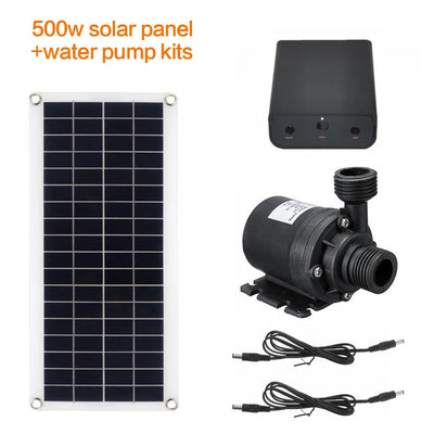Pompe Solaire 12V 500W 800 L/h avec Panneau et Batterie