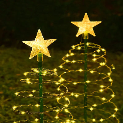 Ornement Solaire d'Arbre de Noël LED Étanche pour Jardin