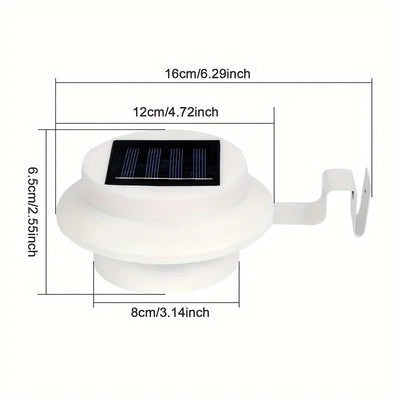 Applique Murale Solaire Extérieur 4 LED à Clipser Clôture Rambarde Escalier